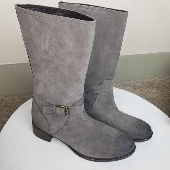 J. Crew Ryder Women's 9.5 Grey Suede Mid-Calf Dist - Picture 1 of 9
